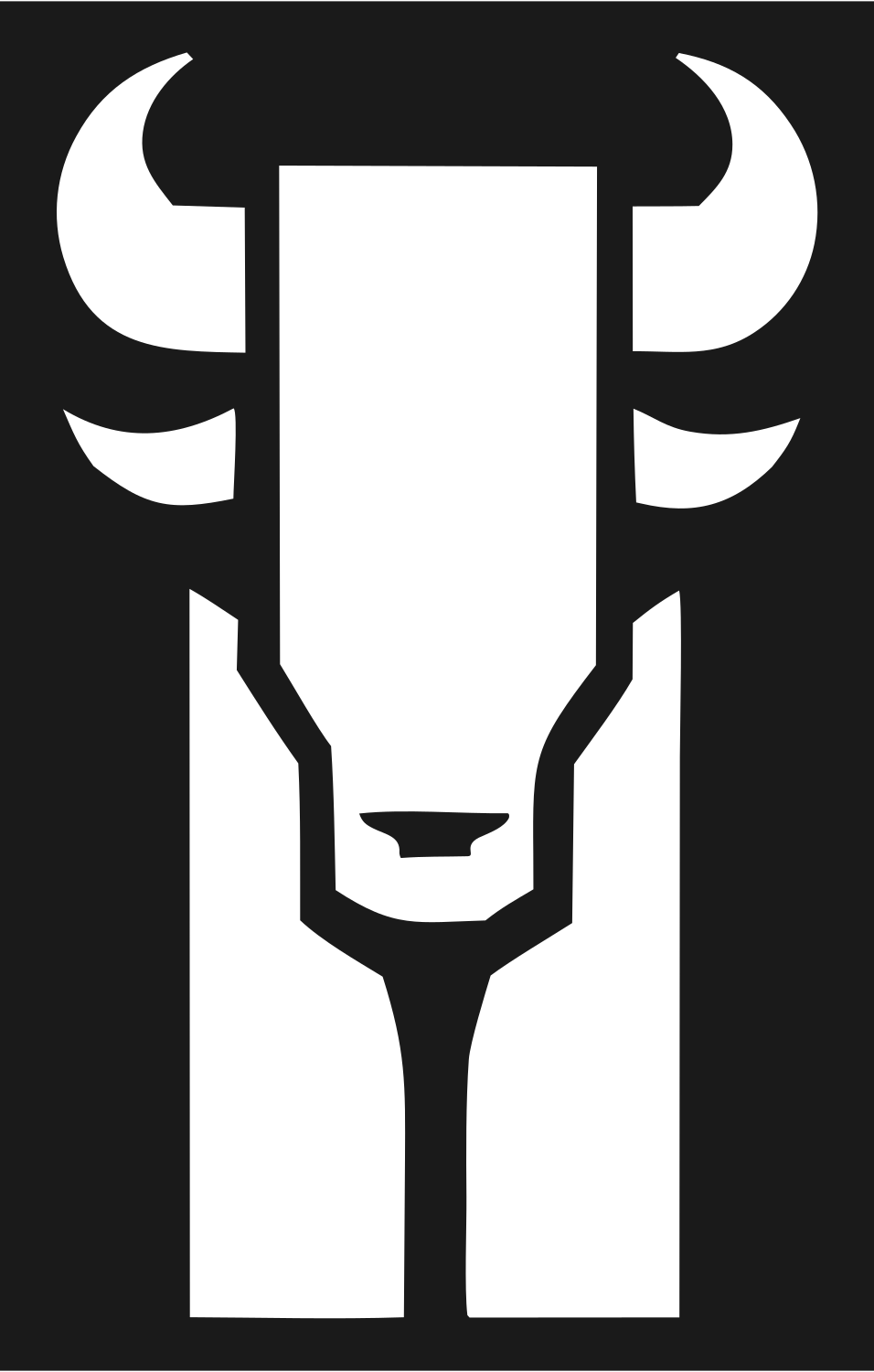 Heavy Bull Front-Face Emblem #1a1a1a/#ffffff
