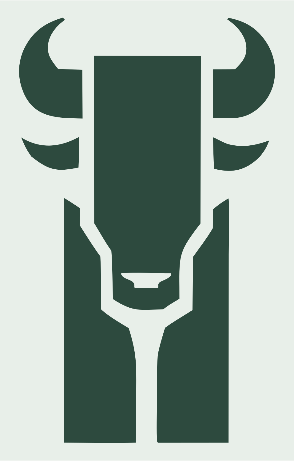 Heavy Bull Front-Face Emblem #e8efe9/#2d4a3e