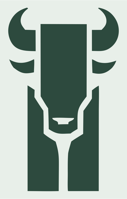 Heavy Bull Front-Face Emblem #e8efe9/#2d4a3e