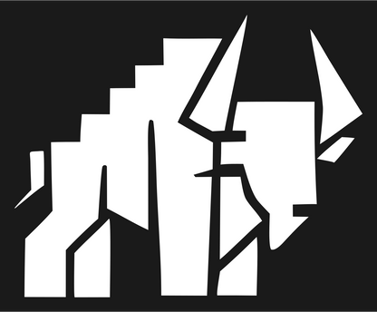 Fragmented Bison Heavy Crest #1a1a1a/#ffffff
