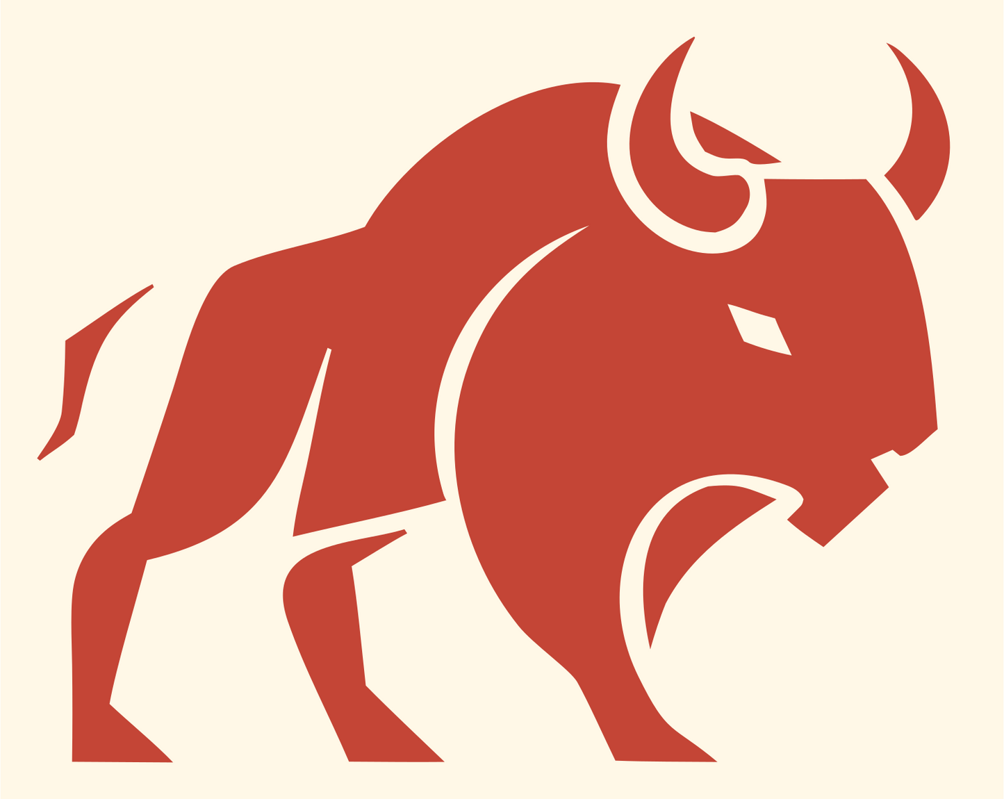 Chunky Bison Stance Mark #fff8e7/#c44536