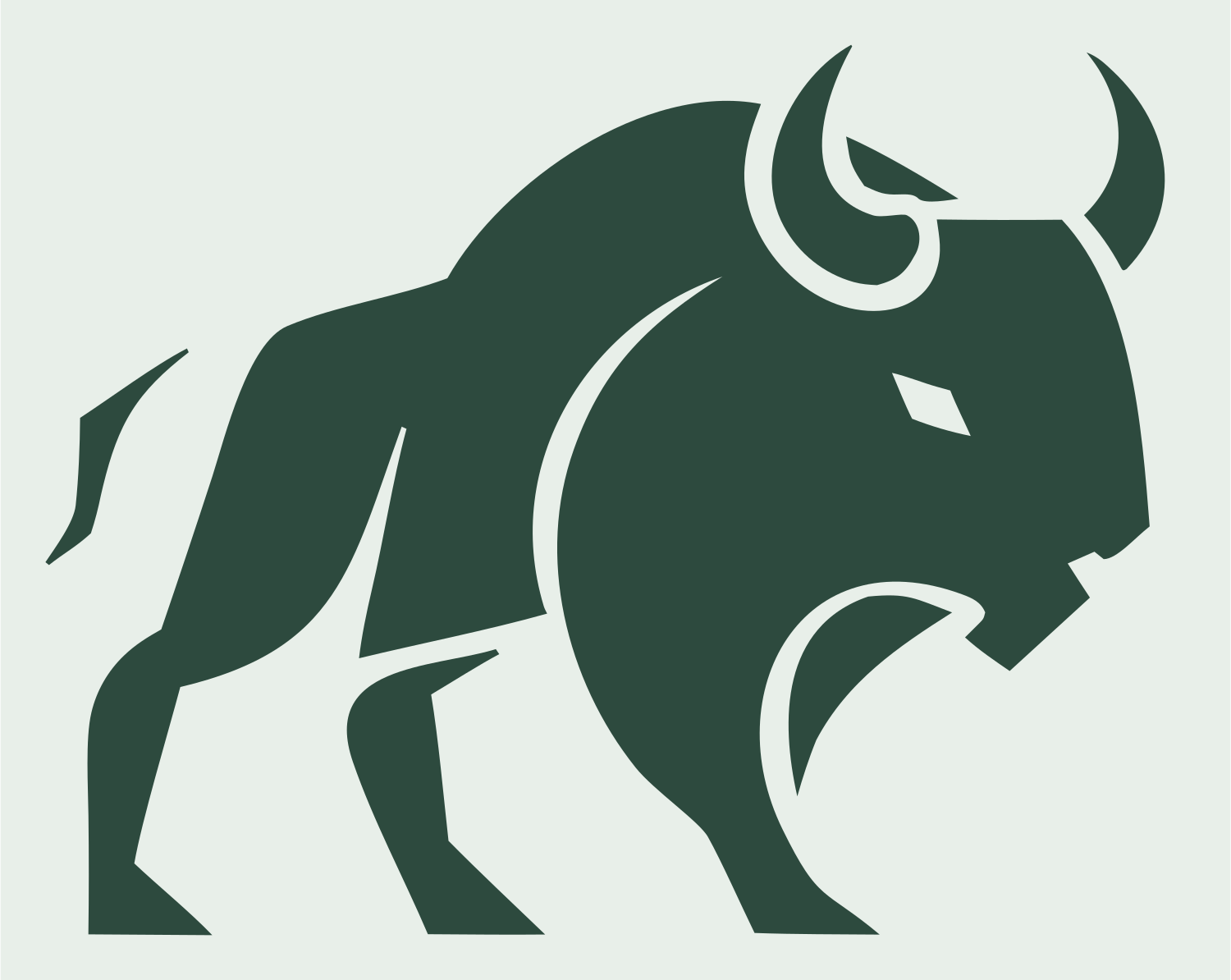 Chunky Bison Stance Mark #e8efe9/#2d4a3e