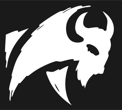 Hand-Drawn Bison Silhouette Mark #1a1a1a/#ffffff