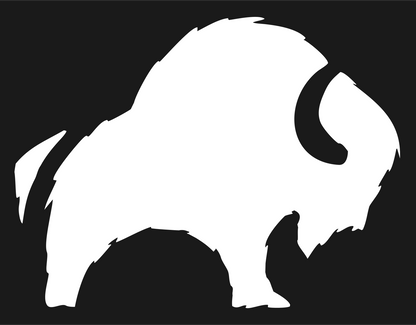 Hand-Drawn Bison Silhouette Mark #1a1a1a/#ffffff