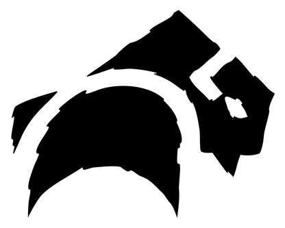 Hand-Drawn Bison Charge Crest #ffffff/#000000