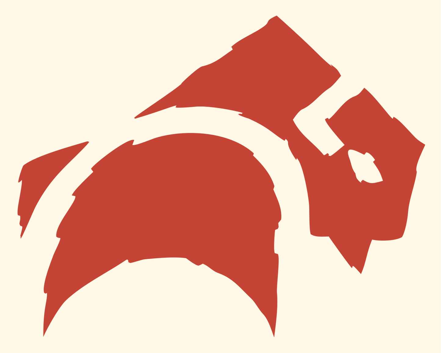 Hand-Drawn Bison Charge Crest #fff8e7/#c44536