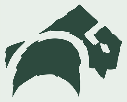 Hand-Drawn Bison Charge Crest #e8efe9/#2d4a3e
