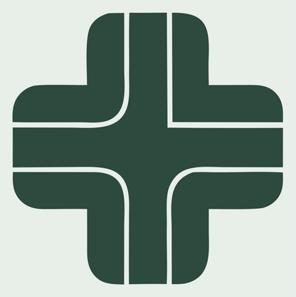 Segmented Bold Cross Logo #e8efe9/#2d4a3e