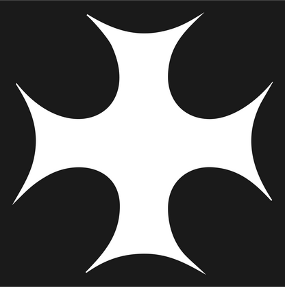 Bold Concave Cross Icon #1a1a1a/#ffffff
