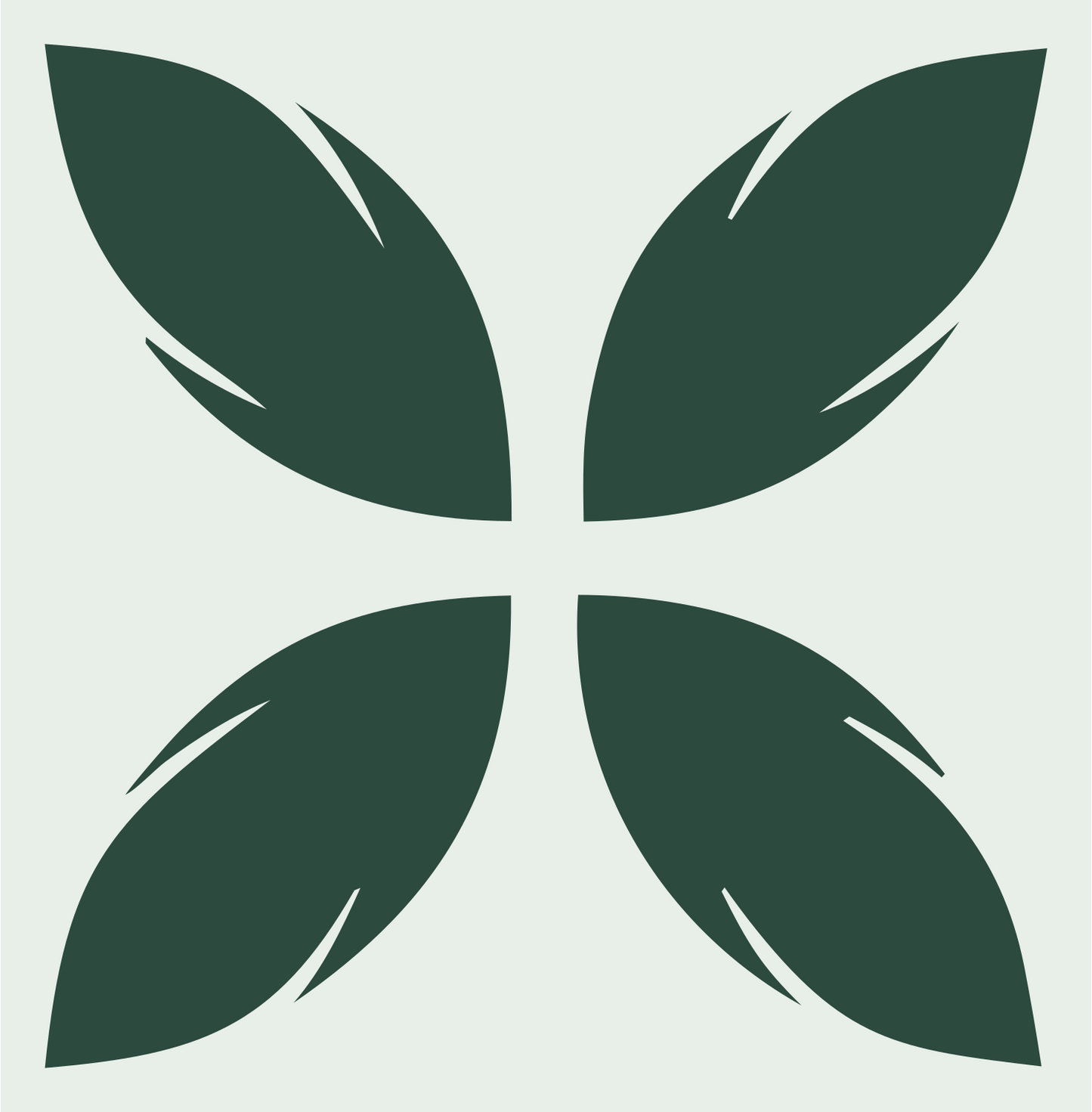 Four Leaf Cross Mark #e8efe9/#2d4a3e