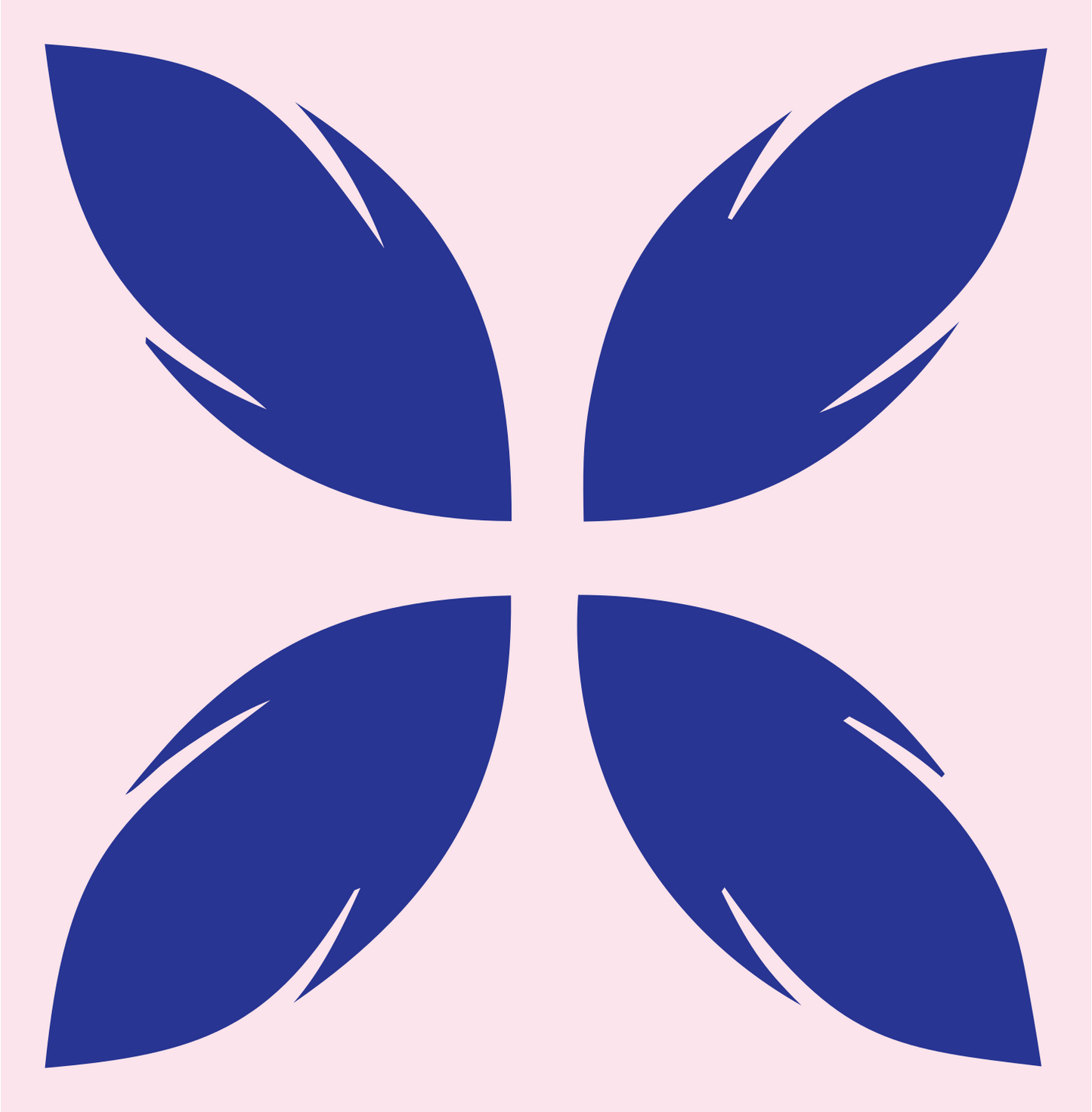 Four Leaf Cross Mark #fce4ec/#283593