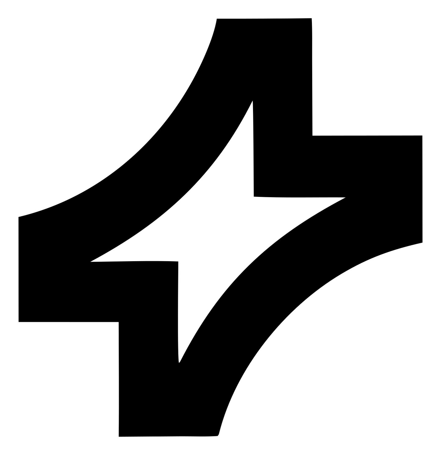 Lightning Bolt Cross Mark #ffffff/#000000