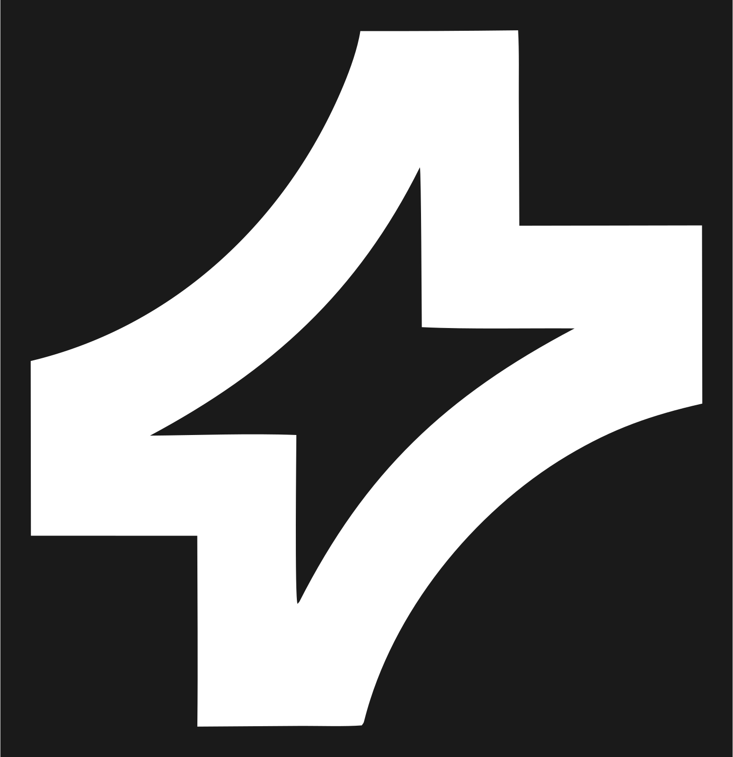 Lightning Bolt Cross Mark #1a1a1a/#ffffff