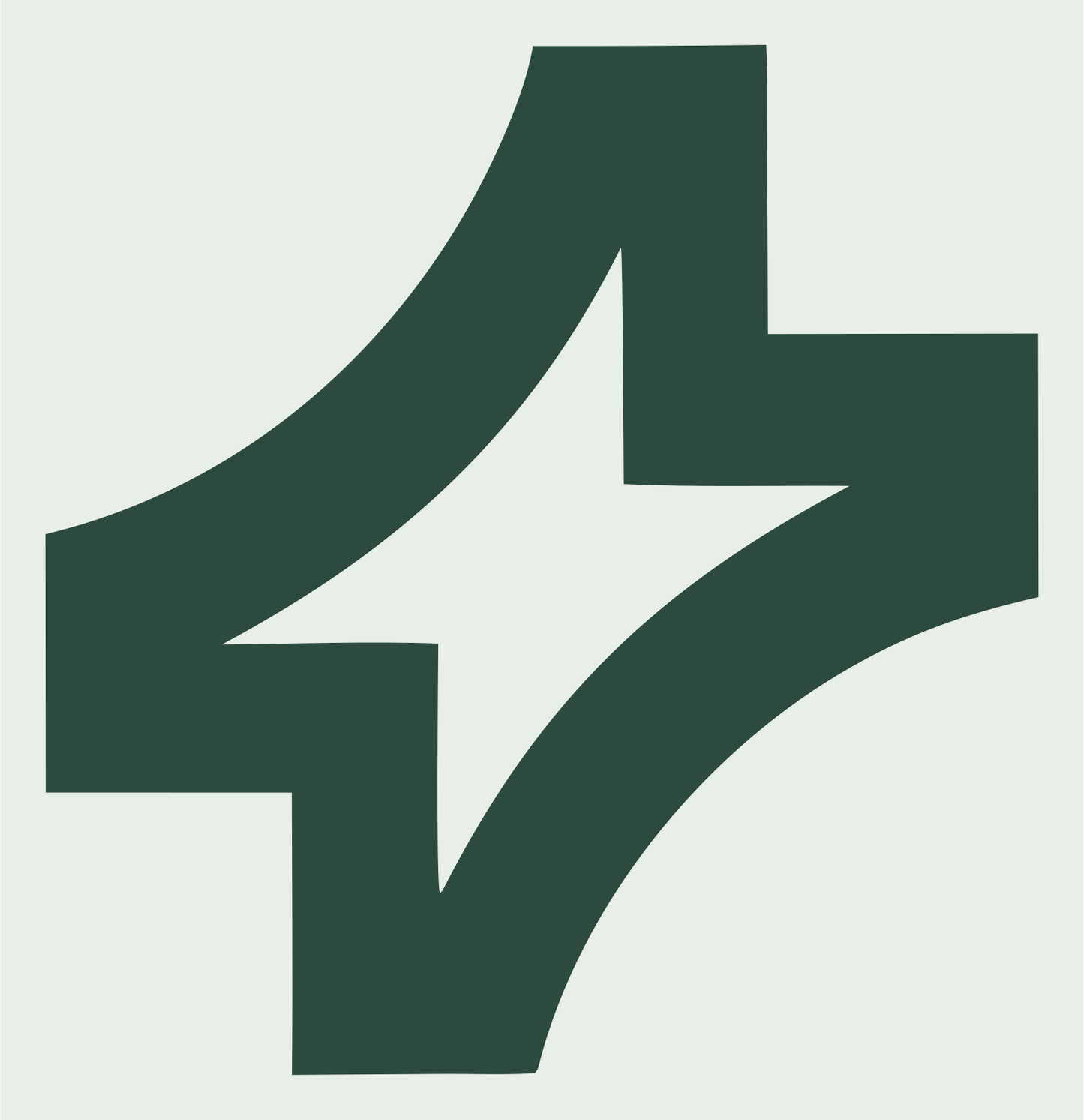 Lightning Bolt Cross Mark #e8efe9/#2d4a3e