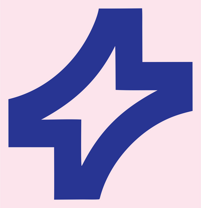 Lightning Bolt Cross Mark #fce4ec/#283593