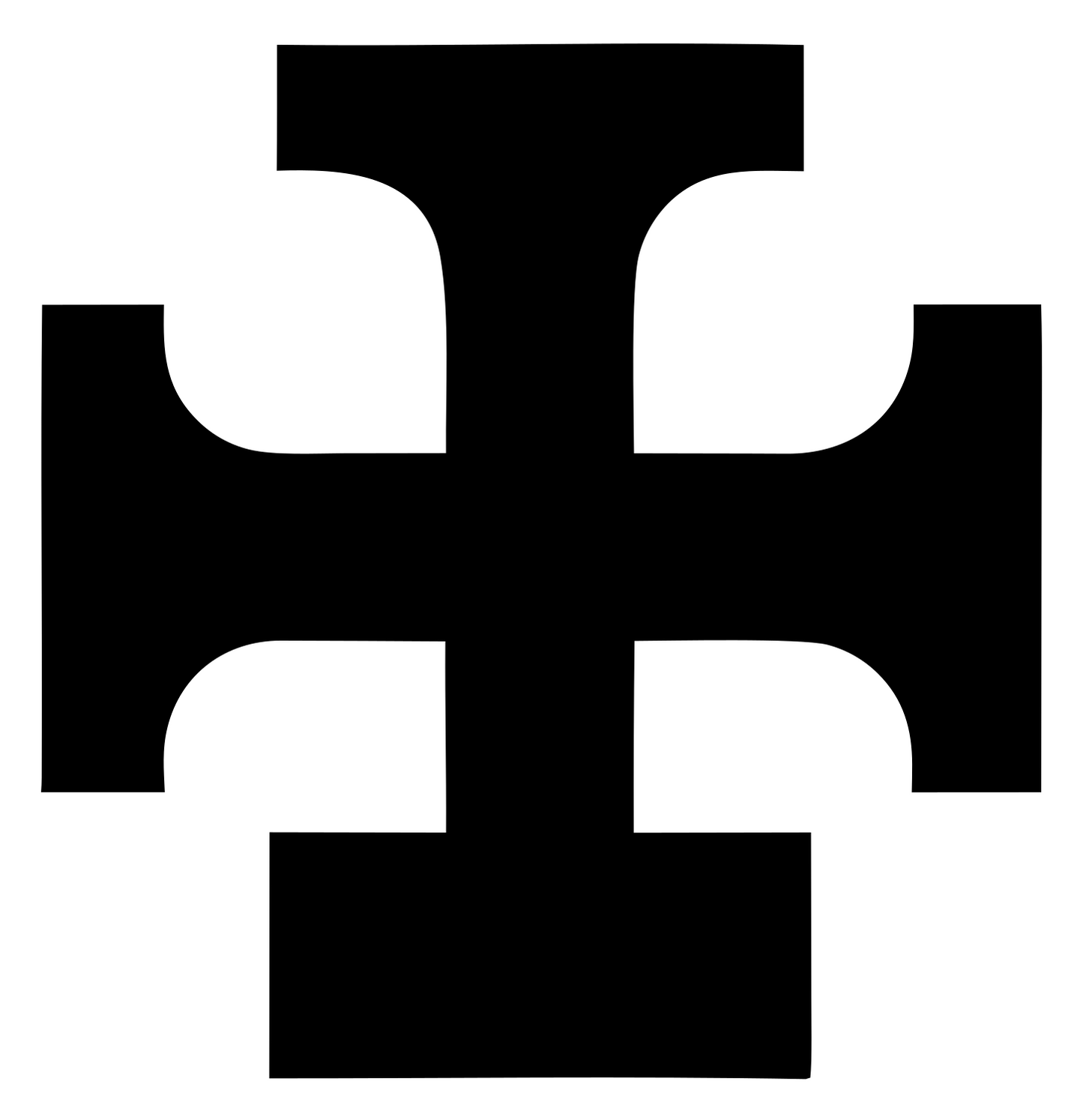 Chunky Crosspatée Cross Emblem #ffffff/#000000