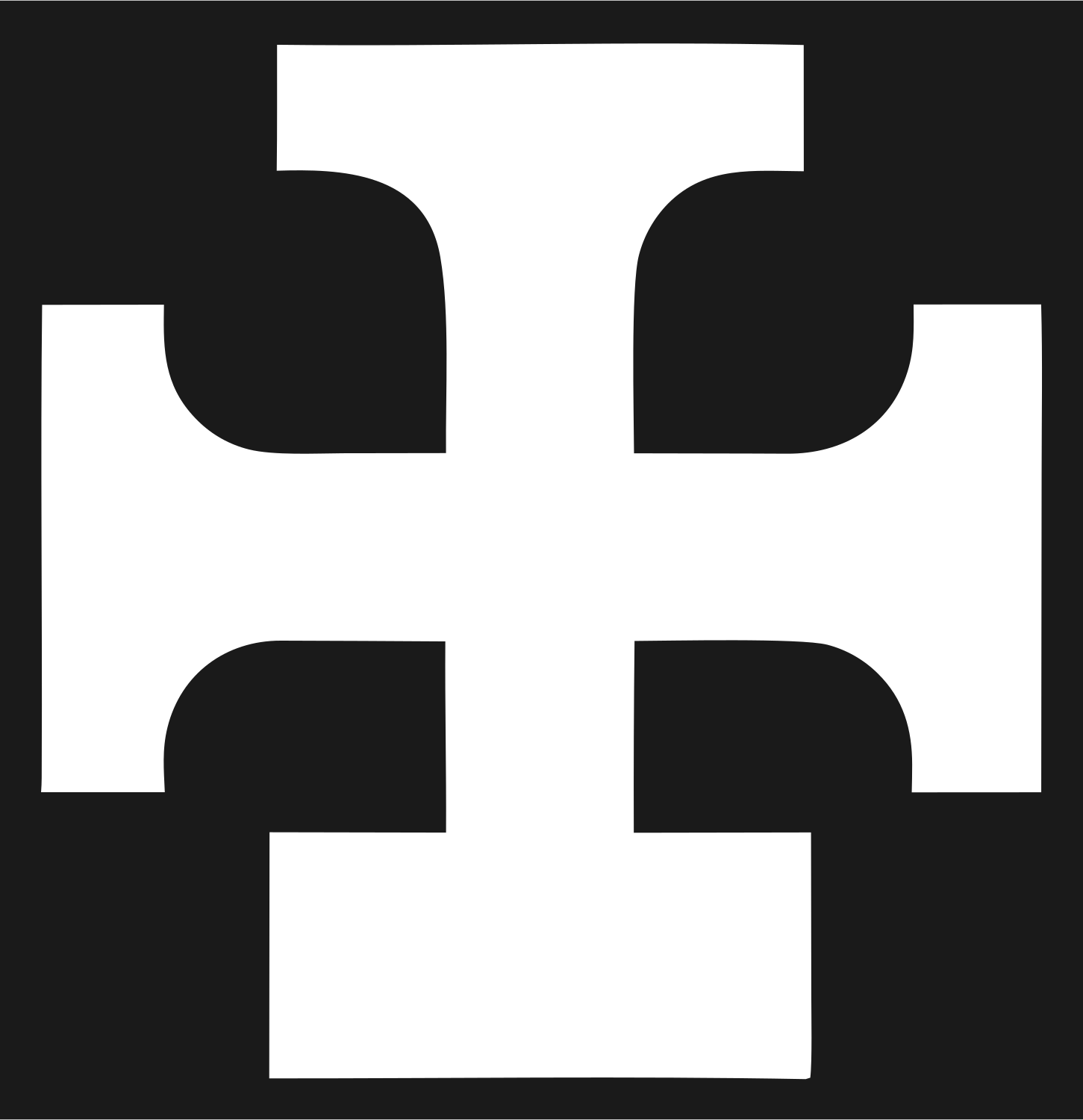 Chunky Crosspatée Cross Emblem #1a1a1a/#ffffff