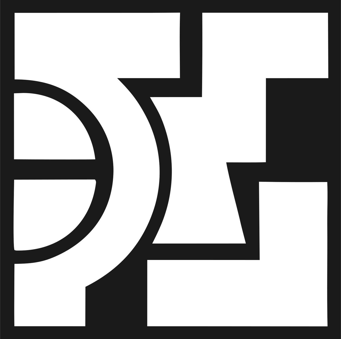 Bold Circle Cutout Cross Mark #1a1a1a/#ffffff