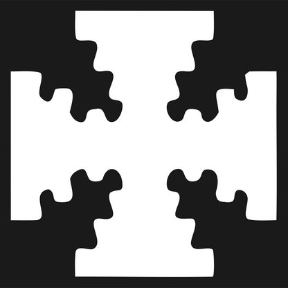 Puzzle Piece Cross Mark #1a1a1a/#ffffff