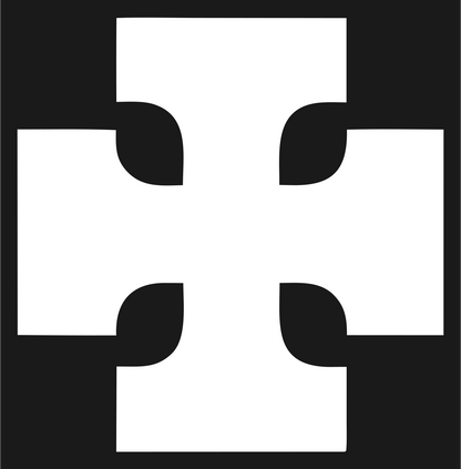 Bold Notched Cross Mark #1a1a1a/#ffffff