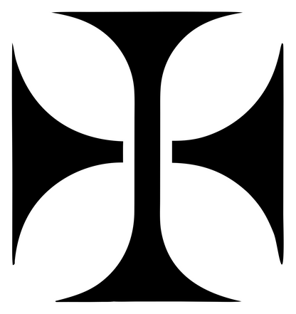 Heavy Pattée Cross Mark #ffffff/#000000