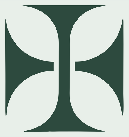 Heavy Pattée Cross Mark #e8efe9/#2d4a3e