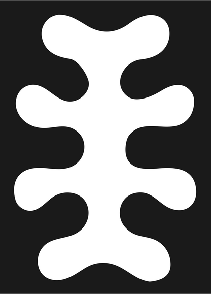 Organic Spine Cross Mark #1a1a1a/#ffffff