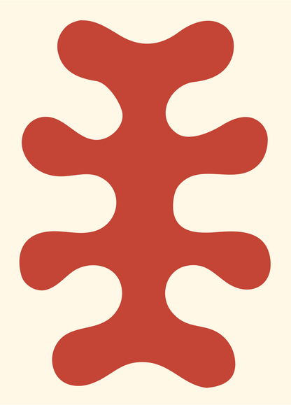 Organic Spine Cross Mark #fff8e7/#c44536