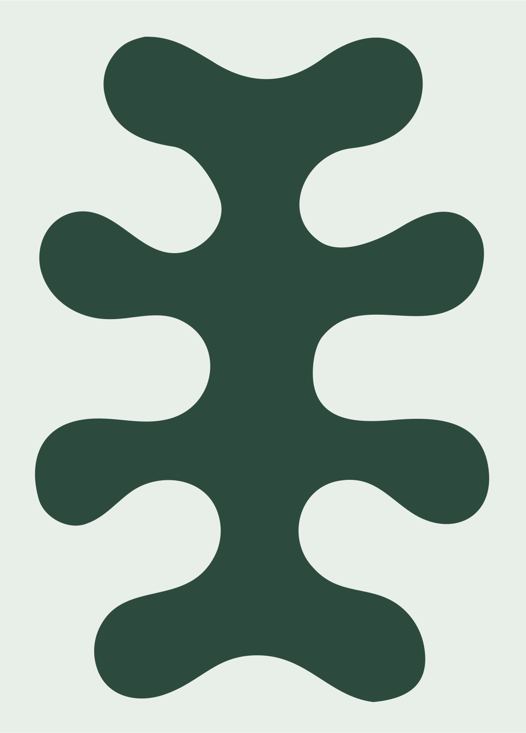 Organic Spine Cross Mark #e8efe9/#2d4a3e