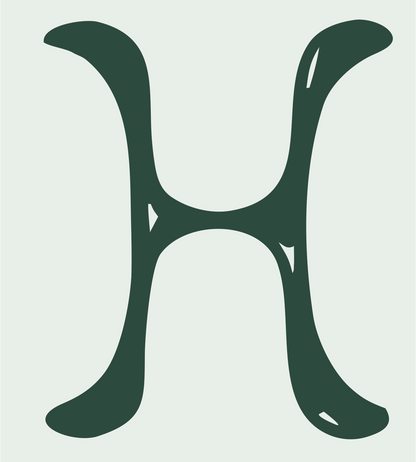 Hand-Drawn Letter H Mark #e8efe9/#2d4a3e