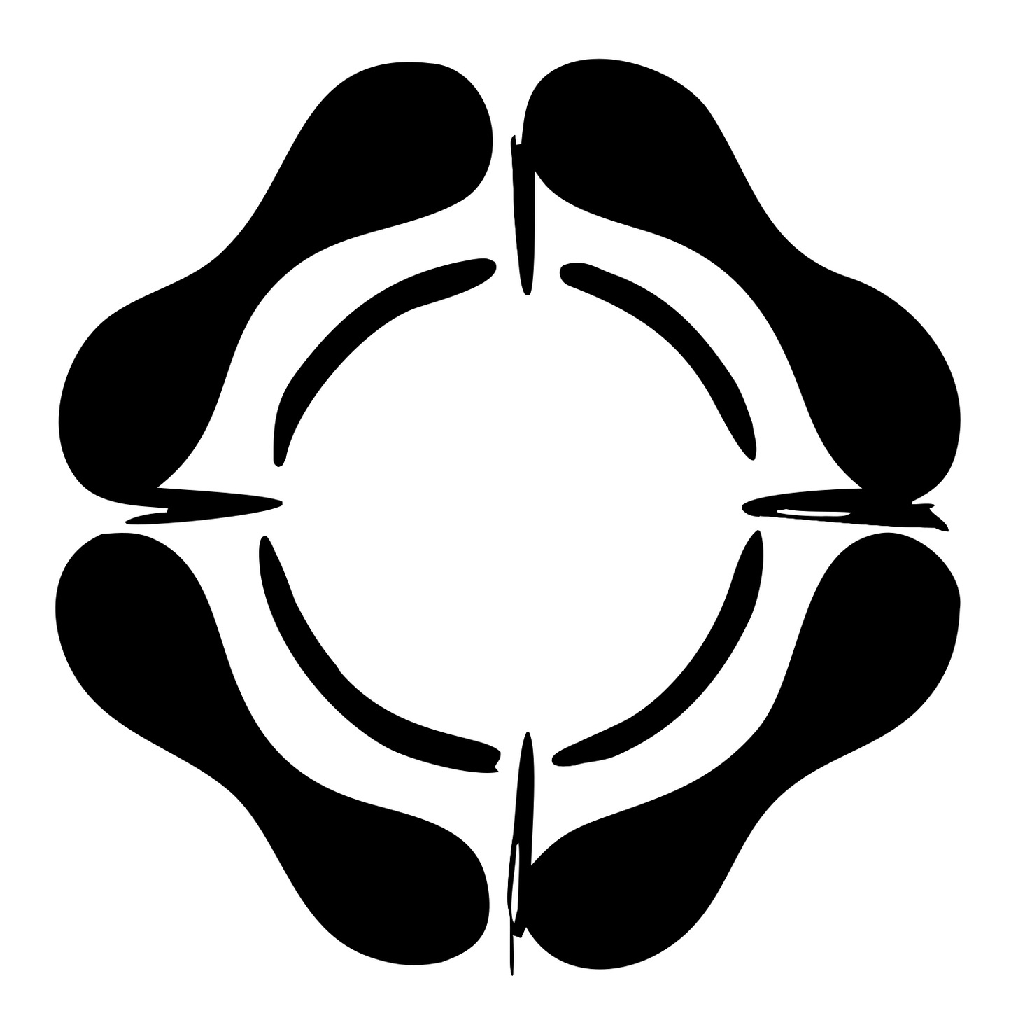 Hand-Drawn Footprint Cross Mark #ffffff/#000000