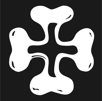 Hand-Drawn Bubbly Cross Mark #1a1a1a/#ffffff
