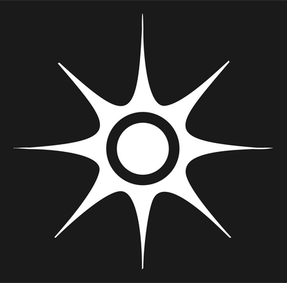 Spiked Sun Burst Mark #1a1a1a/#ffffff