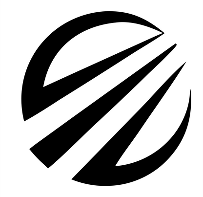 Bold Sphere Slash Mark #ffffff/#000000