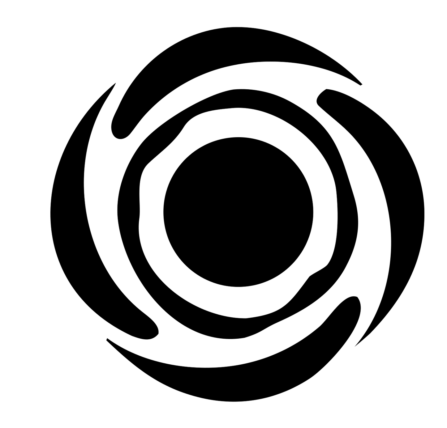 Spinning Vortex Circle Mark #ffffff/#000000