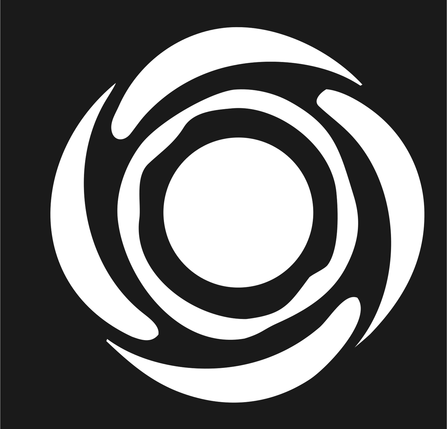 Spinning Vortex Circle Mark #1a1a1a/#ffffff