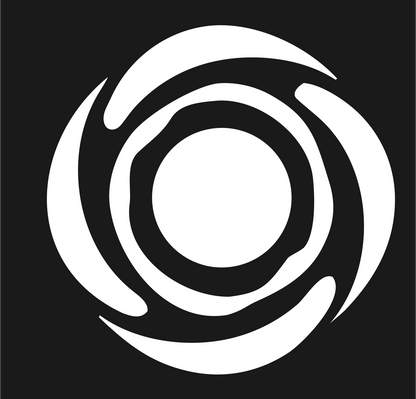 Spinning Vortex Circle Mark #1a1a1a/#ffffff