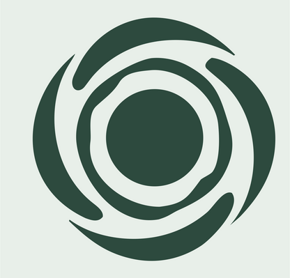 Spinning Vortex Circle Mark #e8efe9/#2d4a3e