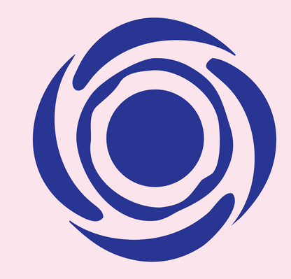 Spinning Vortex Circle Mark #fce4ec/#283593