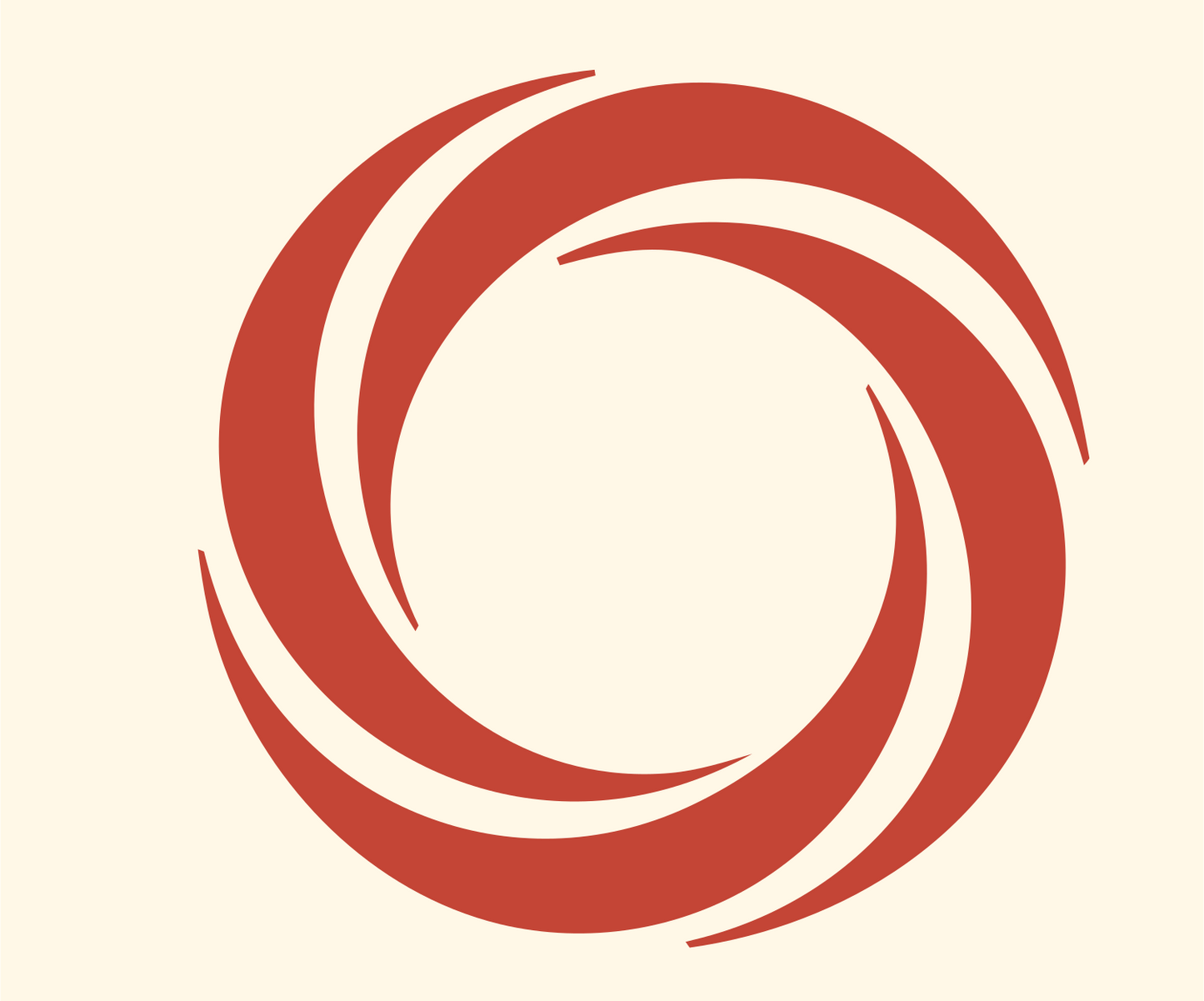 Spiral Galaxy Rotation Mark #fff8e7/#c44536