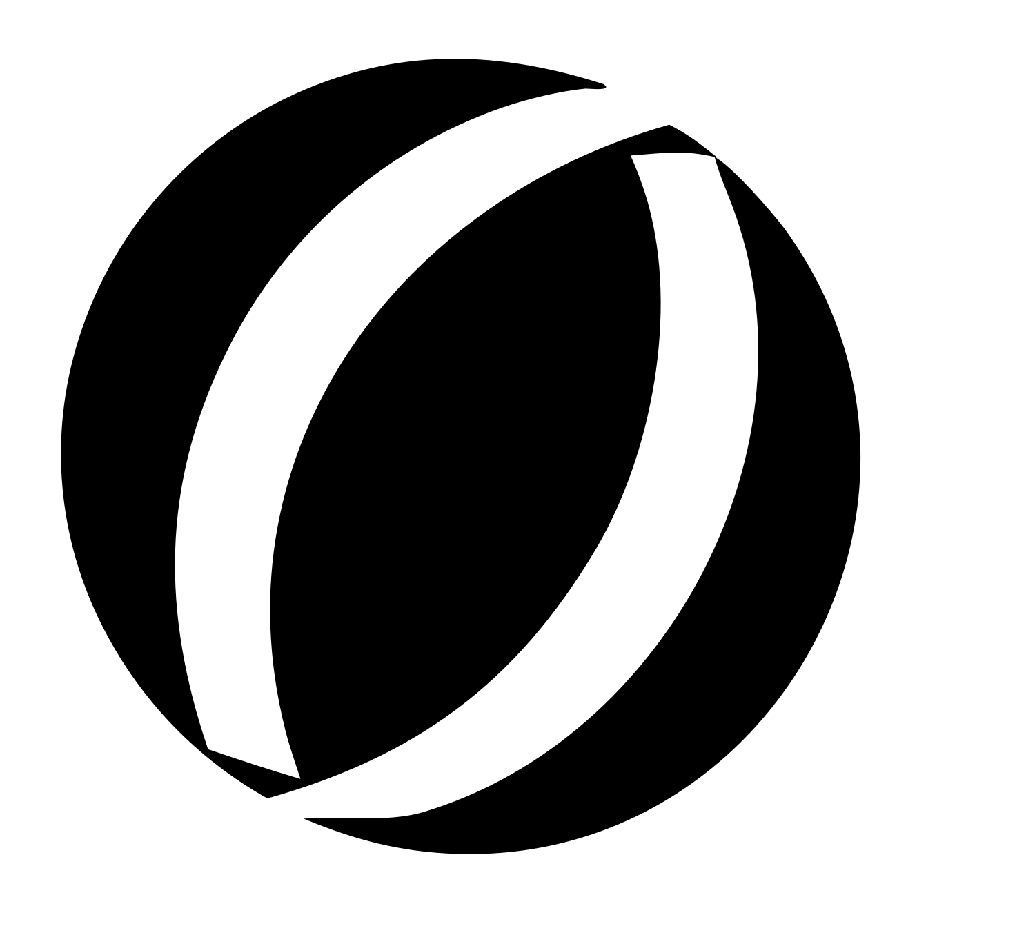 Geometric Globe Ring Mark #ffffff/#000000