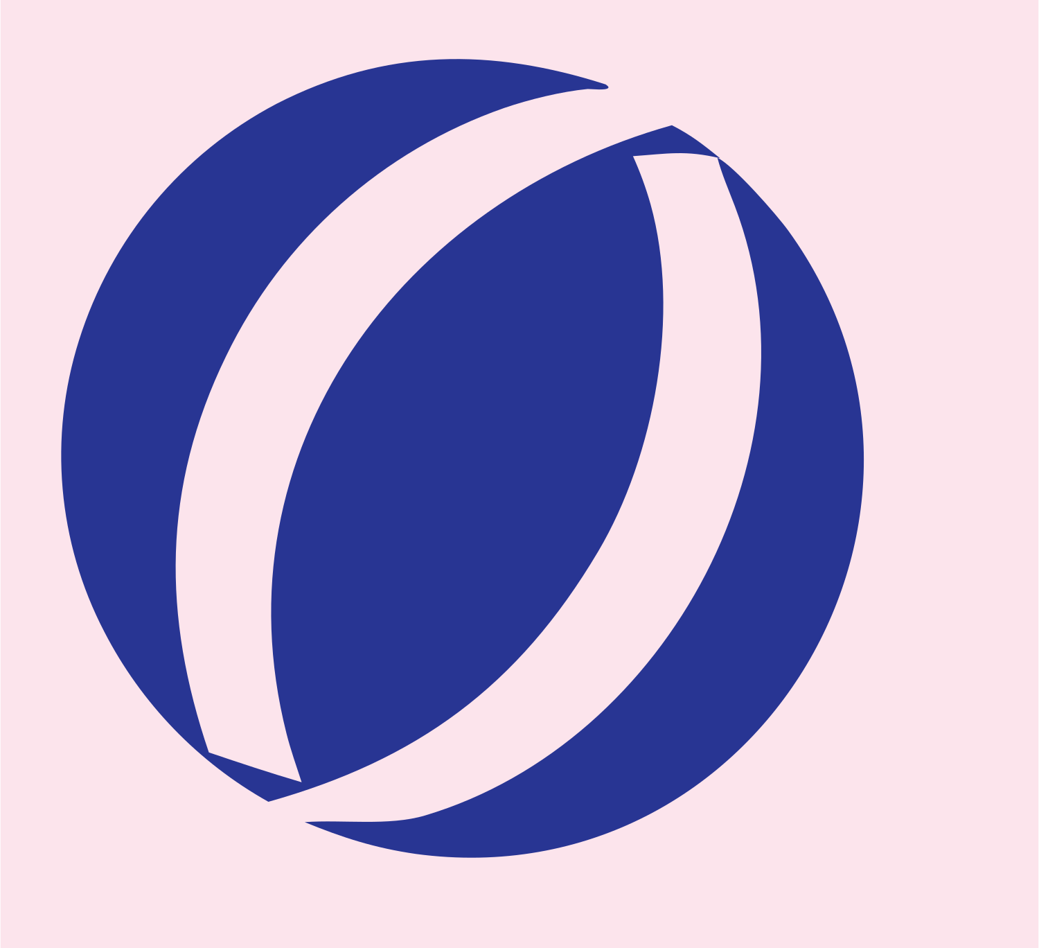 Geometric Globe Ring Mark #fce4ec/#283593