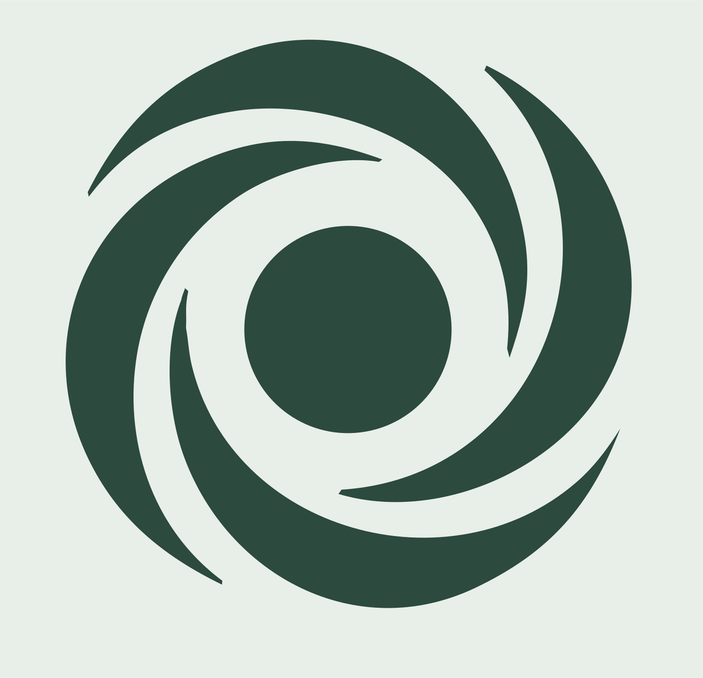 Bold Cyclone Eye Mark #e8efe9/#2d4a3e