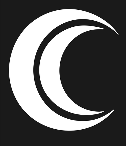 Bold Crescent Moon Mark #1a1a1a/#ffffff