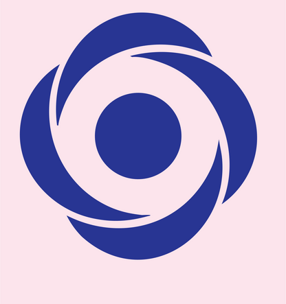 Rotating Vortex Eclipse Logo #fce4ec/#283593