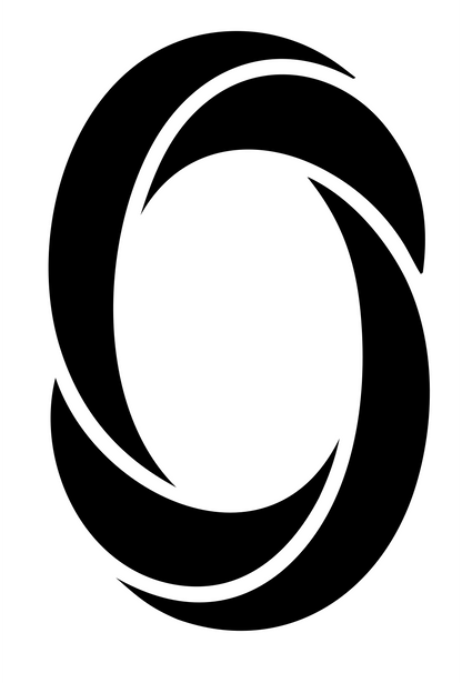 Swooping Ring Orbit Mark #ffffff/#000000