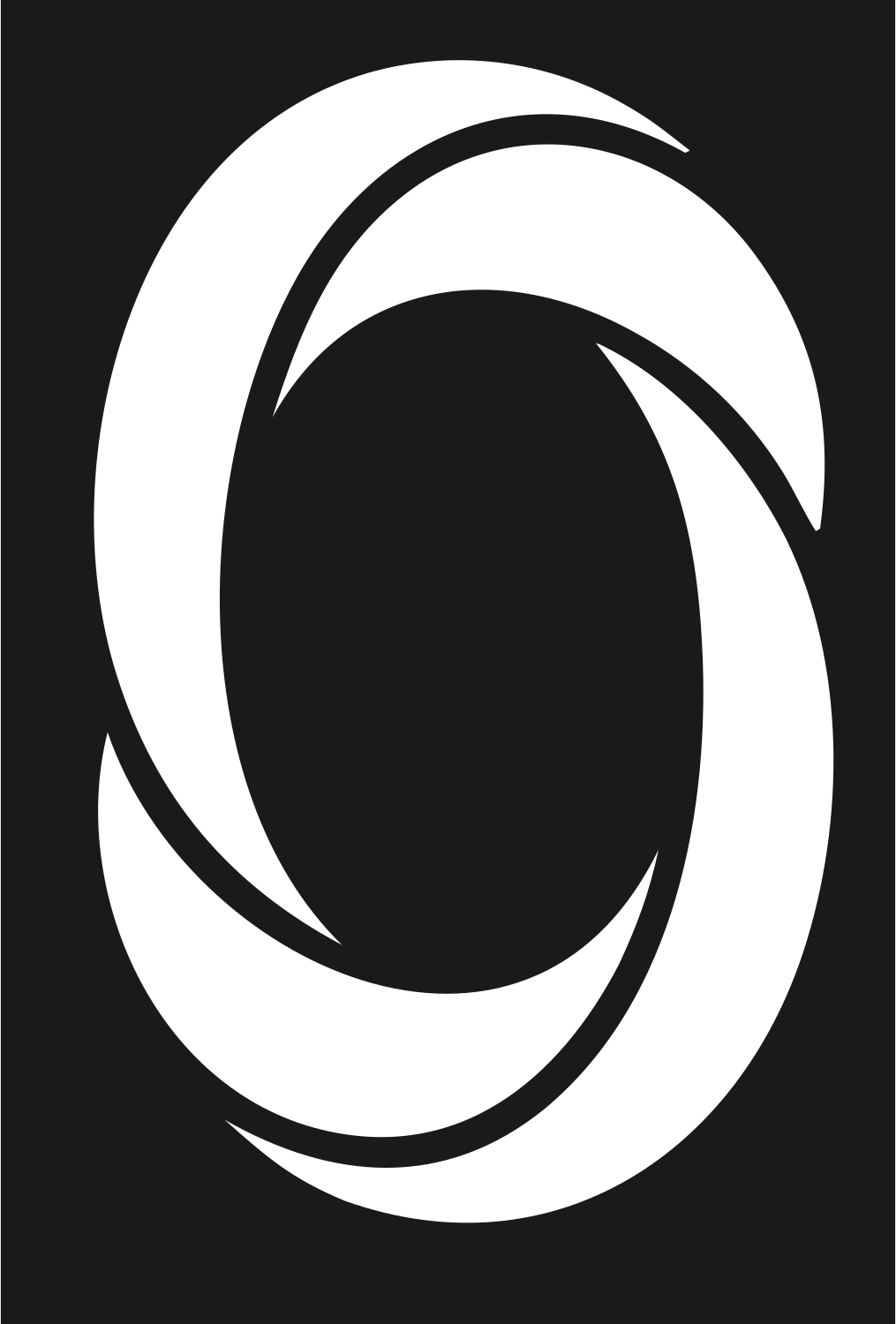 Swooping Ring Orbit Mark #1a1a1a/#ffffff