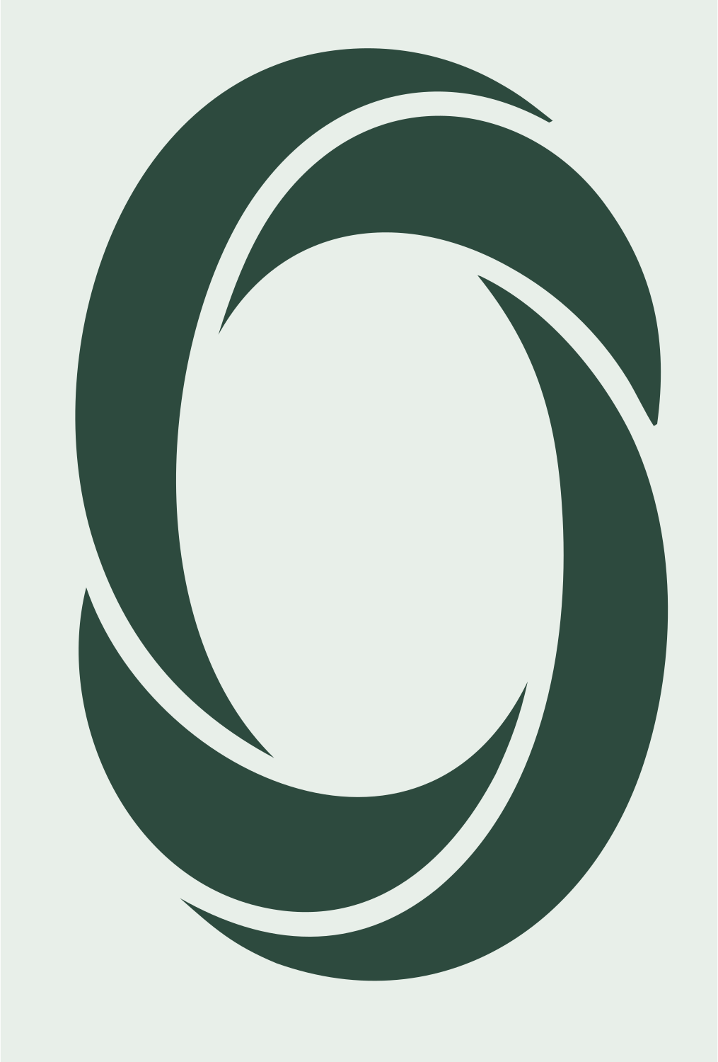 Swooping Ring Orbit Mark #e8efe9/#2d4a3e