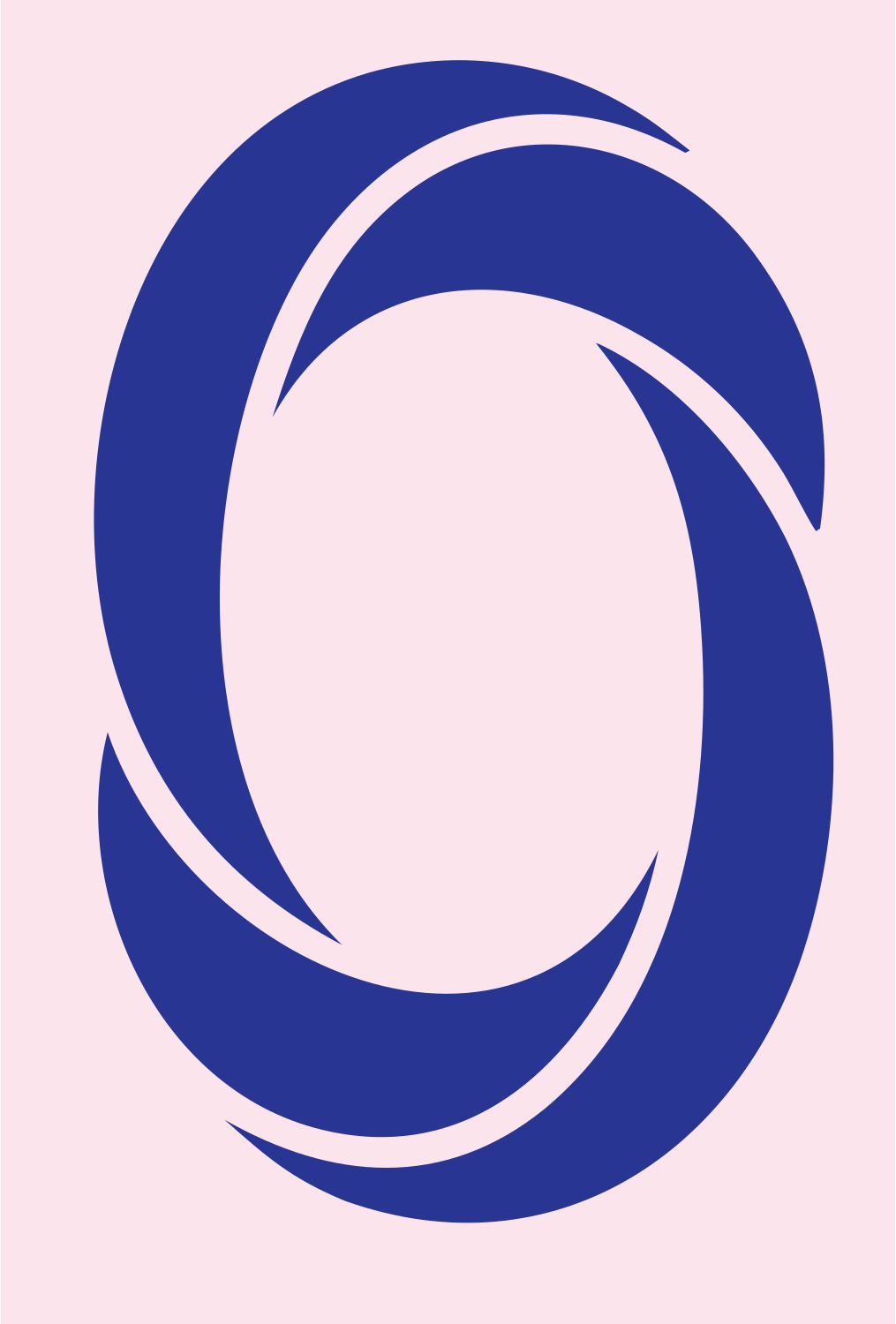 Swooping Ring Orbit Mark #fce4ec/#283593