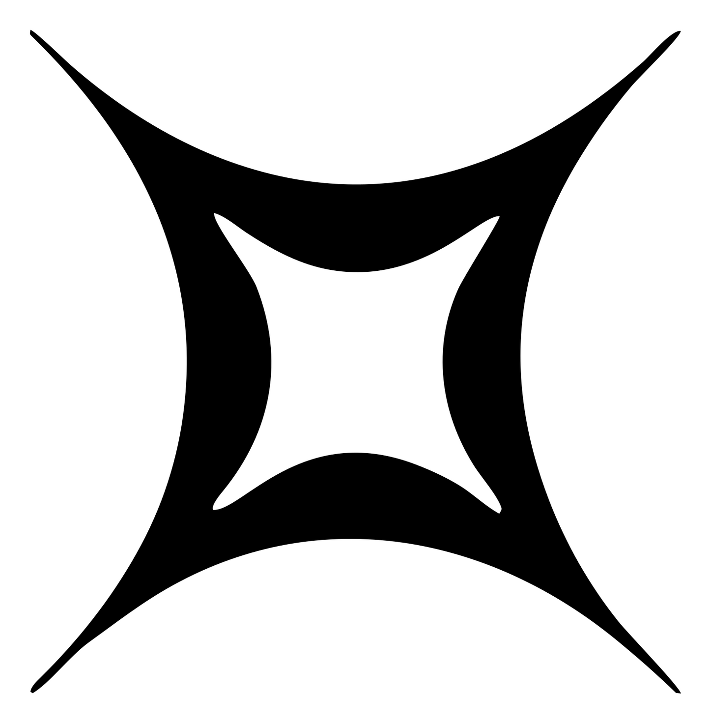 Four-Point Star Crest #ffffff/#000000